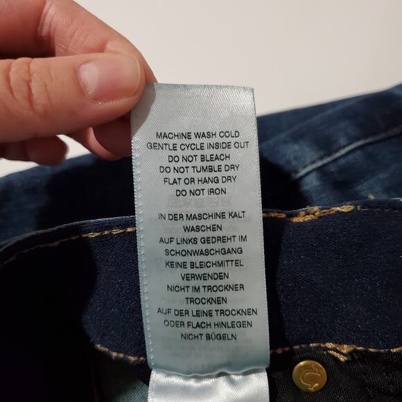 True Religion Jennie Curvy Big T Flap Pocket Dark Wash Ankle Jeans Womens 27 - Picture 9 of 11